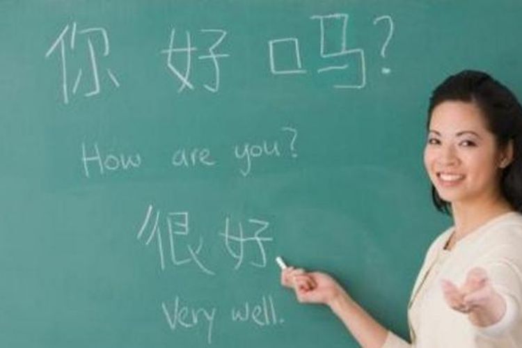 Ilustrasi belajar bahasa Mandarin.