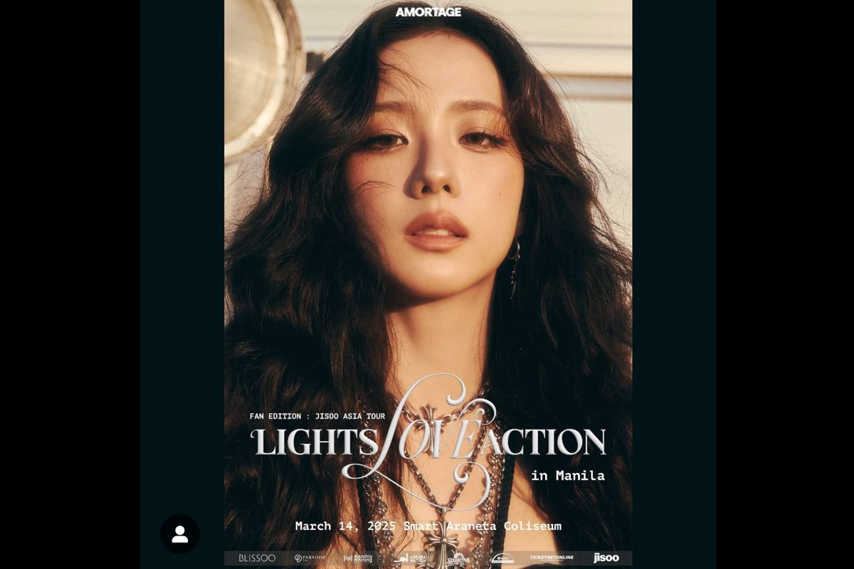 Poster konser Jisoo Blackpink di Manila, Filipina. 