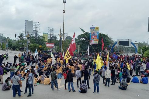 Demo Tolak UU Cipta Kerja di Samarinda, Mahasiswa Duduki Pusat Kota