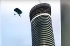 Seorang Lelaki Terekam Kamera Terjun dari Puncak Gedung Tertinggi di Uni Eropa