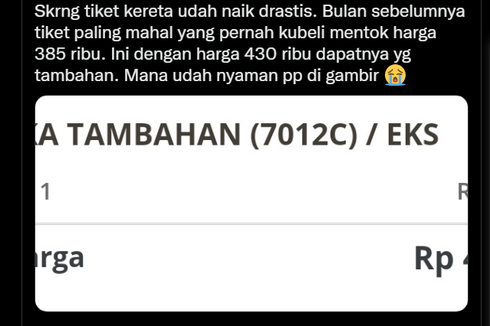 Tanggapan KAI soal Ramai Warganet Keluhkan Harga Tiket Kereta Mahal