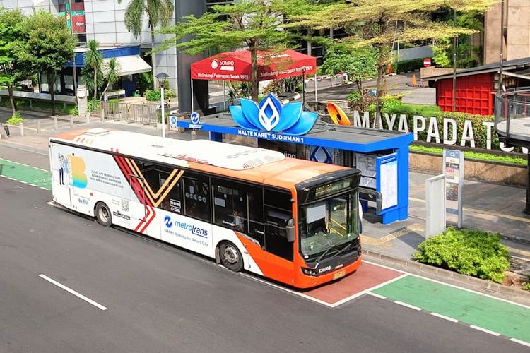 Ilustrasi bus Transjakarta