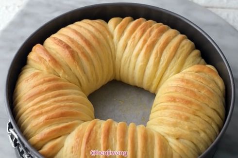 Resep Wool Roll Bread Lotus Biscoff, Roti Benang Wol yang Videonya Viral