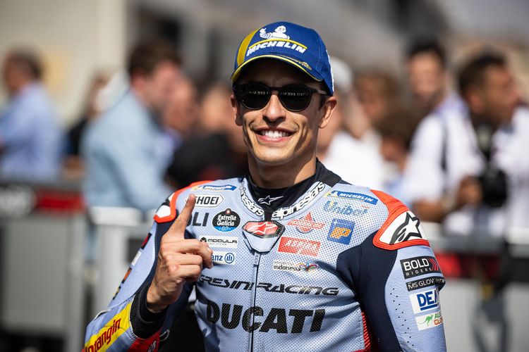 Marc Marquez saat berlaga pada MotoGP Aragon 2024