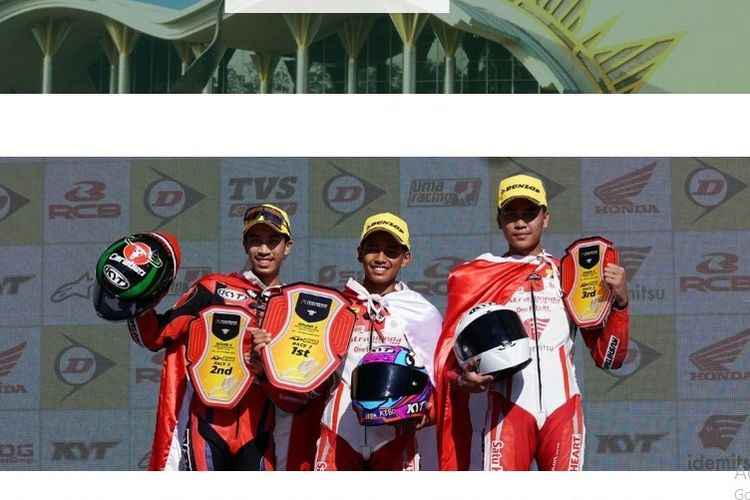 Herjun Atna Firdaus yang berhasil meraih podium ketiga pada race (putaran) kedua dalam Asia Road Racing Championship (ARRC) di Sirkuit Zhuhai China, awal November 2023 kemarin.