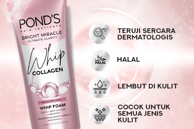 Pond's Bright Miracle Ultimate Clarity Facial Whip Foam, rekomendasi sabun cuci muka di bawah Rp 50.000
