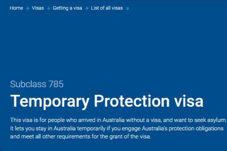 Visa sementara 785 di Australia.
