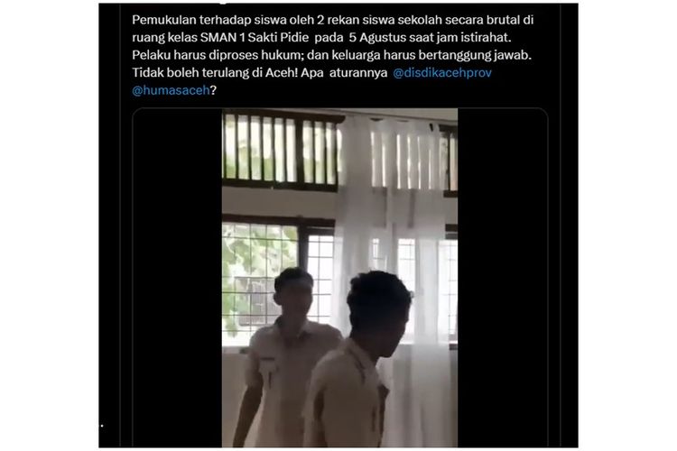 Video viral pemukulan siswa SMAN 1 Sakti Pidie