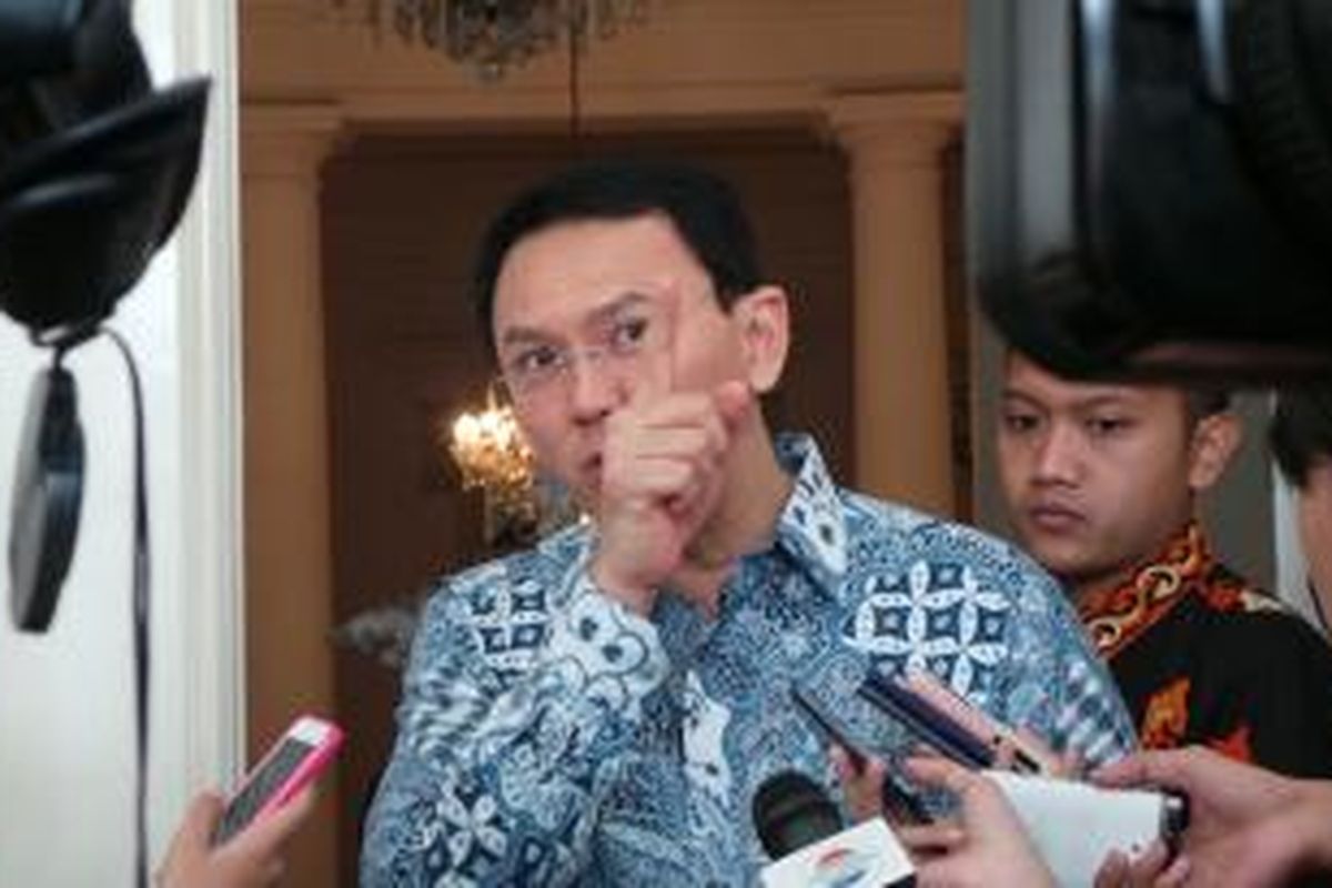 Gubernur DKI Jakarta Basuki Tjahaja Purnama di Balai Kota, Jumat (25/9/2015).