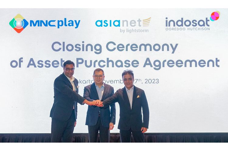 Indosat Ooredoo Hutchison, Asianet, dan MNC Play lakukan akuisisi strategis, Senin (27/11/2023).