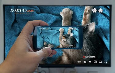 Cara mirroring layar HP Android ke TV.