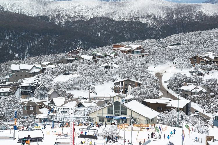 Ilustrasi Australia - Mount Buller di Victoria.