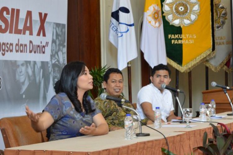 Dalam Kongres Pancasila, UGM menggelar diskusi panel bertema Pancasila dan Generasi Muda yang menghadirkan beberapa tokoh muda untuk berbagi pandangan mereka tentang Pancasila (24/8/2018).