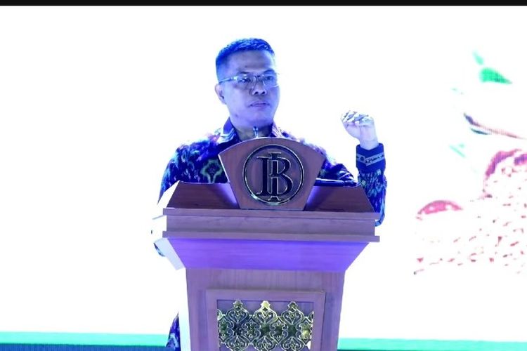 Deputi I Bidang Ketersediaan dan Stabilisasi Pangan Badan Pangan Nasional I Gusti Ketut Astawa saat membuka acara GNPIP Kalimantan, Senin (12/12/2022).