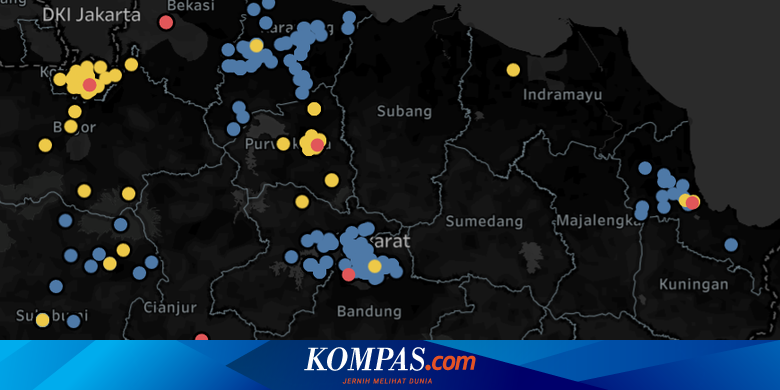 Begini Peta Sebaran Covid 19 Di Jawa Barat Halaman All Kompas Com