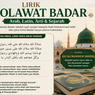 Lirik Sholawat Badar Lengkap: Arab, Latin, Arti & Sejarah