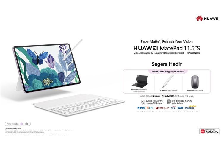 Pembeli akan mendapatkan sejumlah keuntungan saat membeli HUAWEI MatePad 11.5 S saat masa pre-order.
