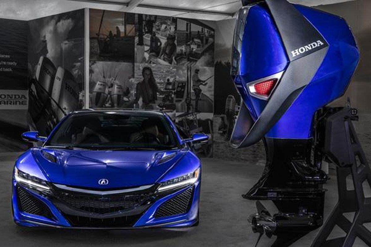 Honda terinspirasi desain Acura NSX untuk membuat mesin kapal.