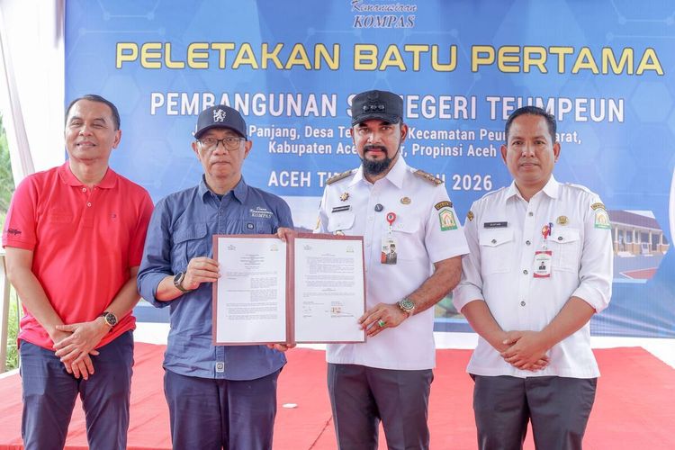Dana Kemanusiaan Kompas Bangun Kembali SD Rusak akibat Banjir di Aceh Timur