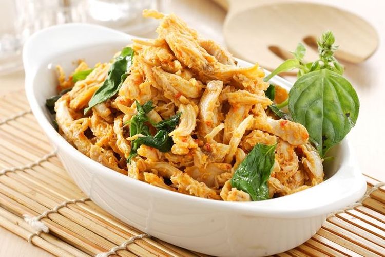 Resep Ayam Suwir Kemangi, Ide Lauk Nasi Bakar yang Gurih