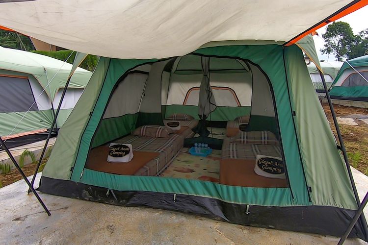 Glamping tenda dome di Bumi Perkemahan Glagah Arum Lumajang.