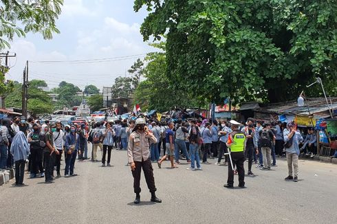 Unjuk Rasa Tolak UU Cipta Kerja, Mahasiswa Gunadarma Depok Bergerak ke Jakarta 