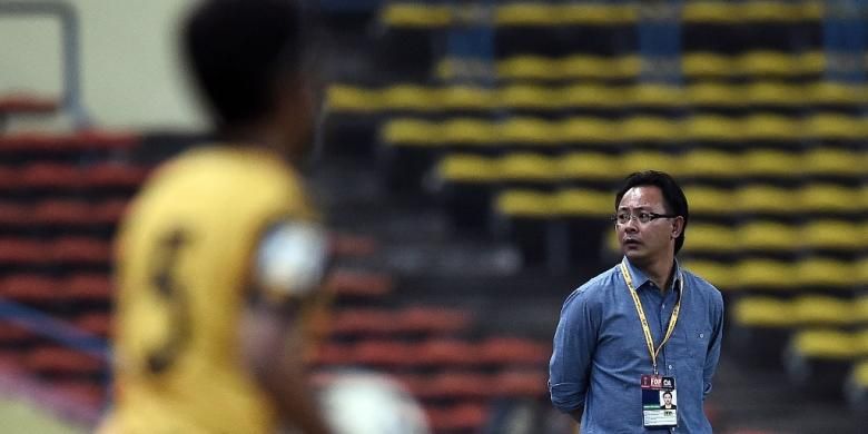 Ong Kim Swee mendampingi Malaysia saat melawan Arab Saudi pada Pra-Piala Dunia Zona Asia, 8 September 2015.