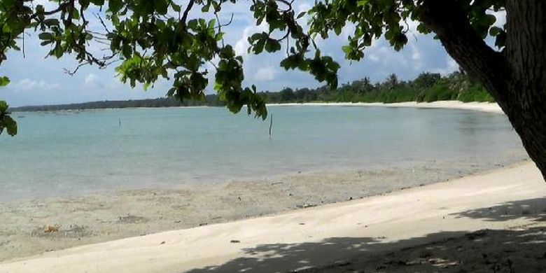 Salah satu kawasan pantai di Pulau Seliu, Belitung.