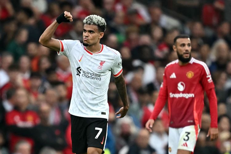 Liverpool Dominan, Diaz dan Salah Hancurkan Manchester United dengan Kemenangan Telak