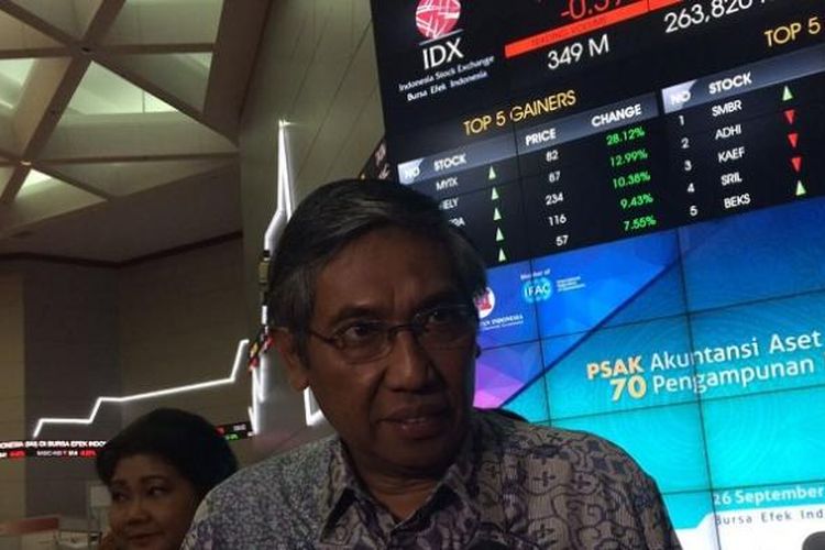 Wakil Menteri Keuangan, Mardiasmo di Gedung Bursa Efek Indonesia, Jakarta, Senin (26/9/2016).