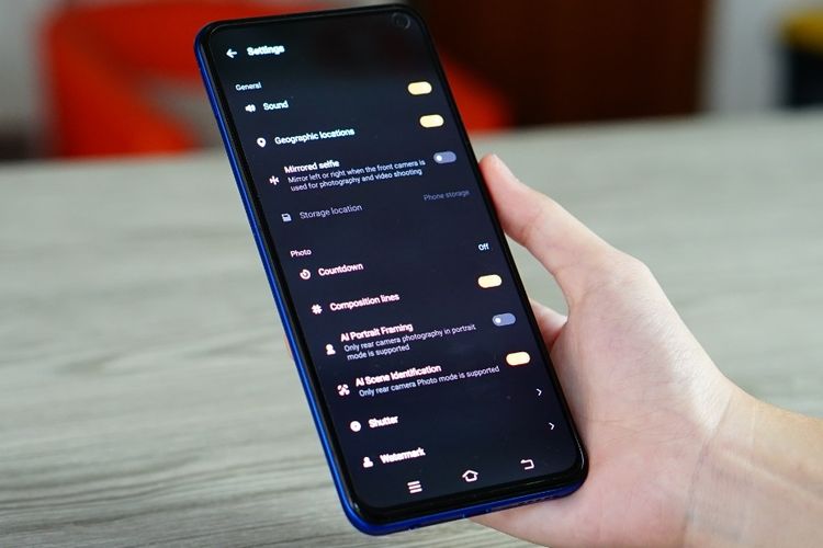 Pengaturan kamera pada Vivo V19