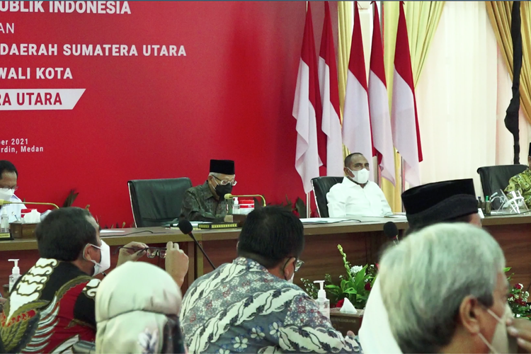 Wakil Presiden RI, Ma'ruf Amin mengaku terkejut karena seluruh daerah di Sumatera Utara belum memiliki atau membangun Mal Pelayanan Publik (MPP).