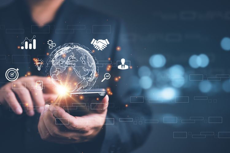 Ilustrasi bisnis, digitalisasi bisnis.