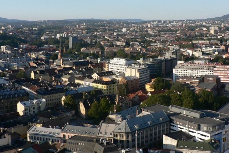 Ilustrasi kota Oslo, Norwegia.