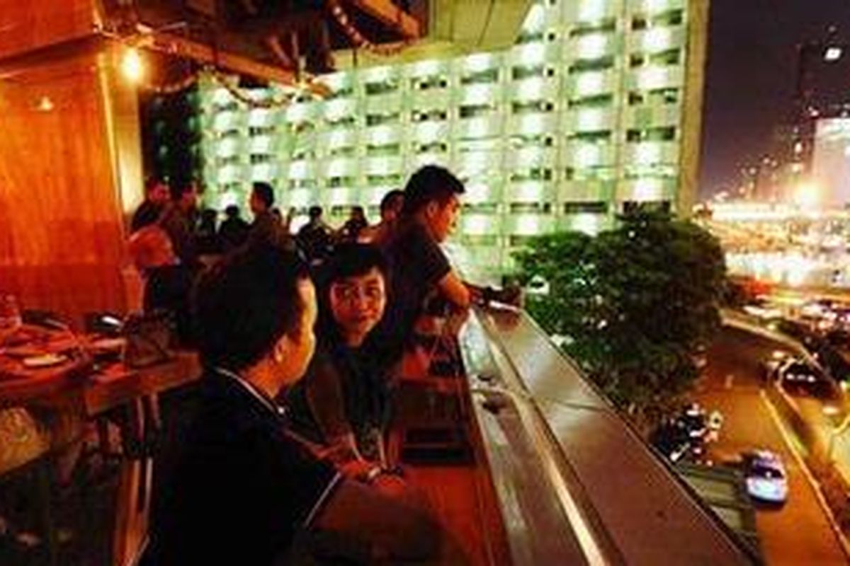 Salah satu sudut di Social House, Grand Indonesia, Jakarta Pusat, Sabtu (23/7/2011). Di sudut ini, kita dapat menikmati pemandangan Bundaran HI.