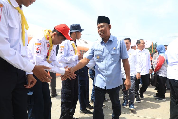 Bupati Bulungan Syarwani terlihat hadir dalam acara Jumbara PMR ke-2 di Kebun Raya Bundayati, Kabupaten Bulungan, Kaltara, Jumat (14/9/2024). 