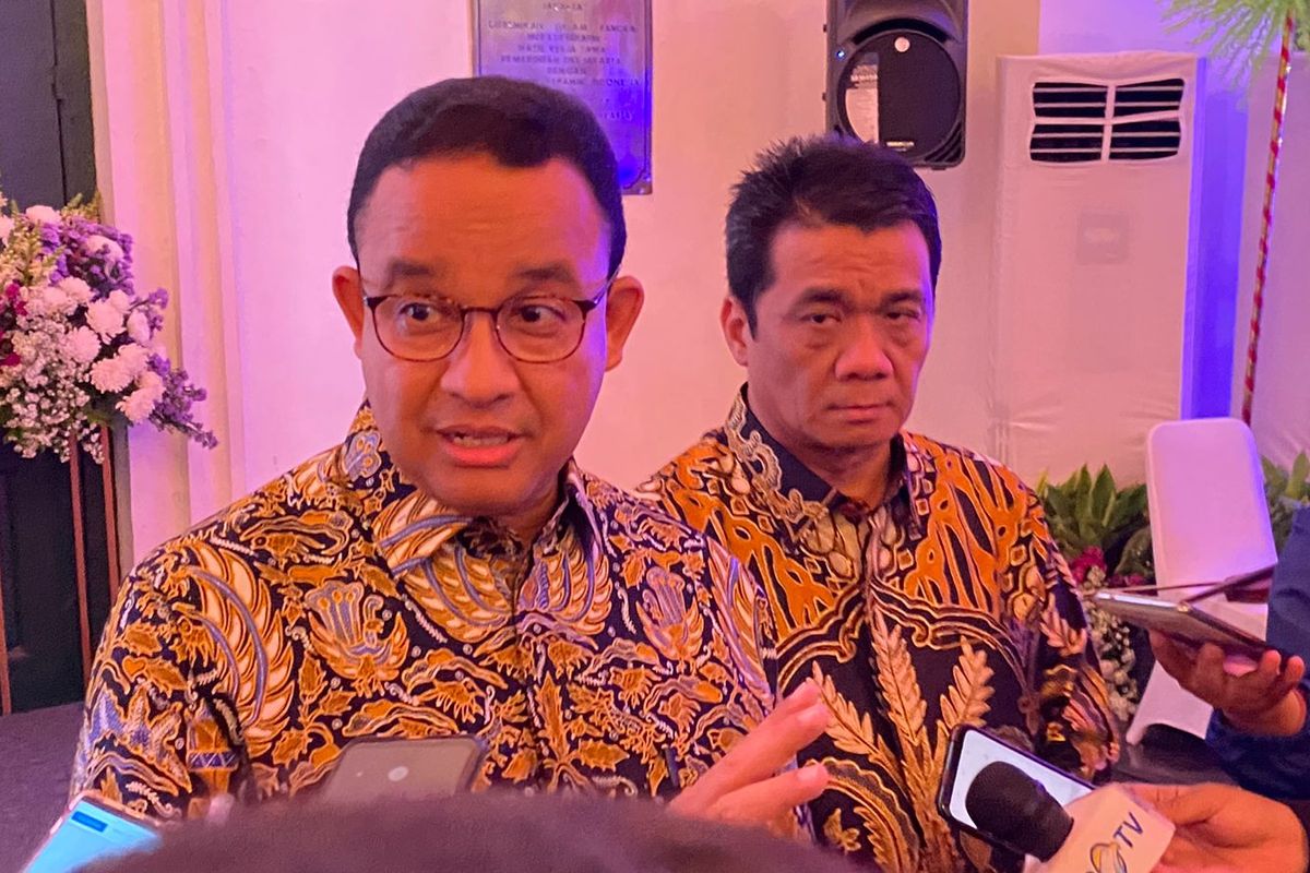 Gubernur Jakarta Anies Baswedan dan Wakil Gubernur Riza Patria menghadiri acara Jakarta International Collaboration  Reception di Museum Seni Rupa dan Keramik, Kota Tua Jakarta, Jakarta Barat, pada Senin (10/10/2022) malam.