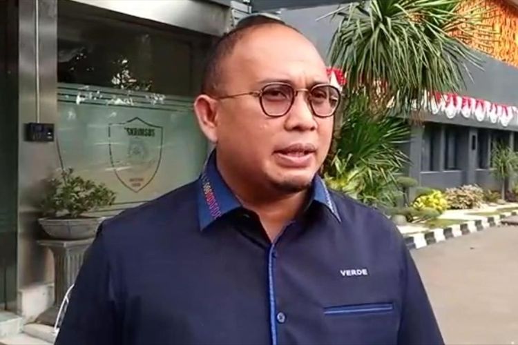 Wakil Sekretaris DPP Gerindra Andre Rosiade di Polda Metro Jaya, Jakarta Selatan, Rabu (10/7/2019).