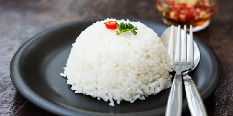 Ilustrasi nasi putih.