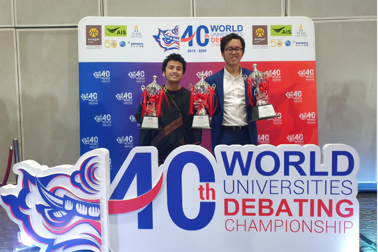 Tim mahasiswa ITB (Institut Teknologi Bandung) meraih raih juara pertama dan menyabet gelar Best Speaker dalam World University Debating Championship (WUDC) 2020 yang diadakan di Thailand pada 26 Desember 2019 sampai 5 Januari 2020.