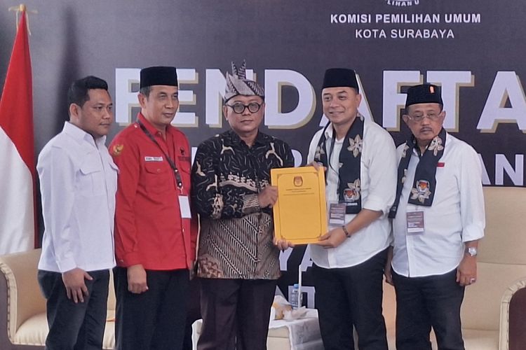Disinggung Lawan Kotak Kosong dalam Pilkada Surabaya, Eri Cahyadi-Armuji: Sama Saja
