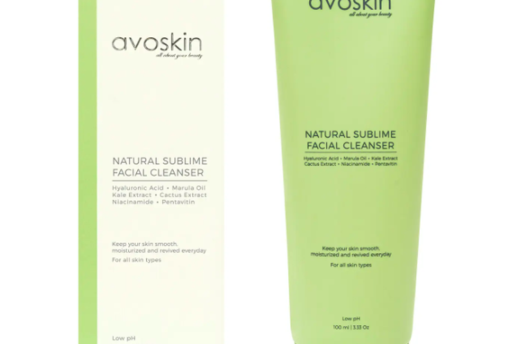 Avoskin Natural Sublime Facial Cleanser, sabun muka untuk kulit sensitif