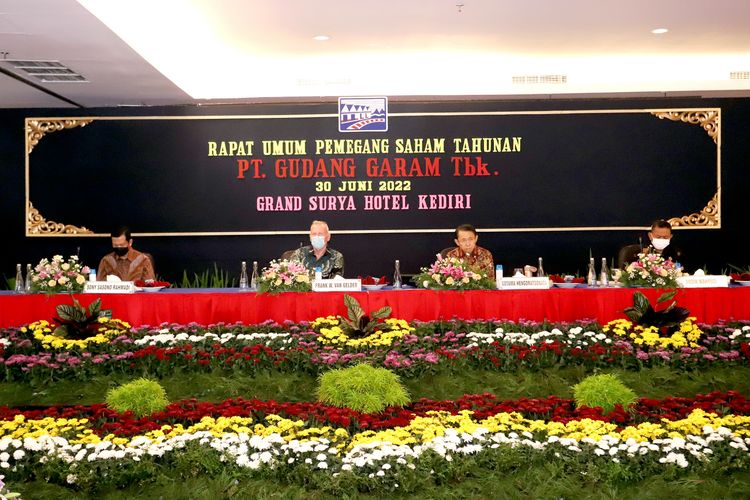 RUPS PT Gudang Garam Tbk di Hotel Grand Surya Jalan Doho nomor 95 Kota Kediri, Jawa Timur, Kamis (30/6/2022). 