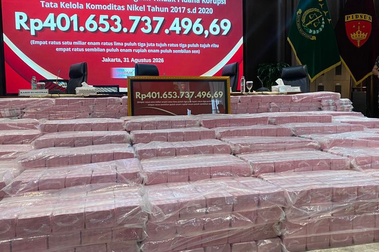 Kejagung Pamerkan Uang Rp 401 Miliar, Hasil Sitaan Korupsi Tata Kelola Nikel PT CNI
