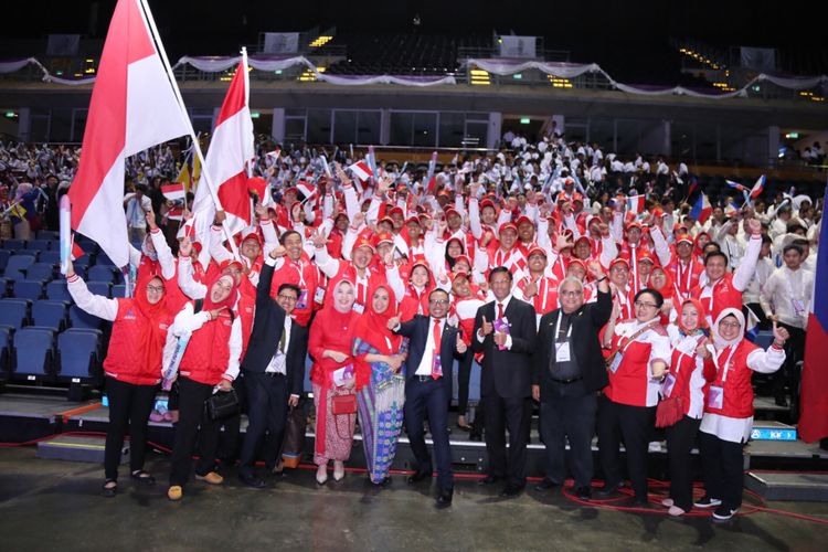 Menteri Ketenagakerjaan Muhammad Hanif Dhakiri mendatangi tempat berlangsungnya kompetisi keahlian, ASEAN Skills Competition (ASC) 2018 di Bangkok, Thailand, Jumat (31/8/2018)