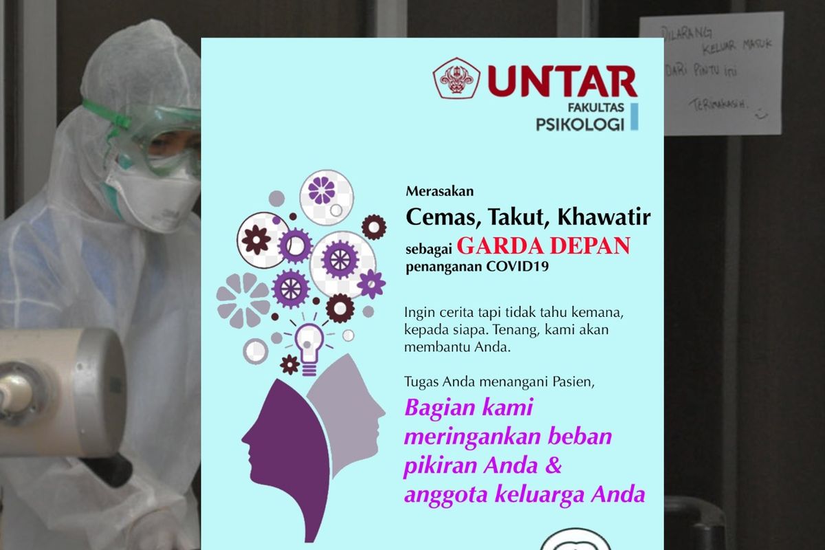 Universitas Tarumanagara (Untar) melalui Fakultas Psikologi secara online menyediakan waktu bagi para tenaga medis yang membutuhkan konseling.