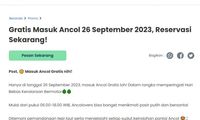 Gratis Tiket Masuk Ancol 26 September 2023, Ini Syarat dan Caranya