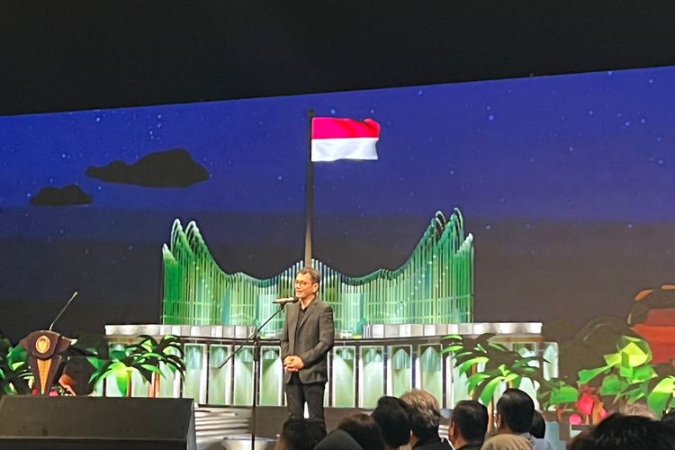Founding Chairman Jagat Wishnutama Kusubandio dalam sambutannya pada peluncuran Jagat Nusantara di Jakarta, Jumat (28/10/2022).