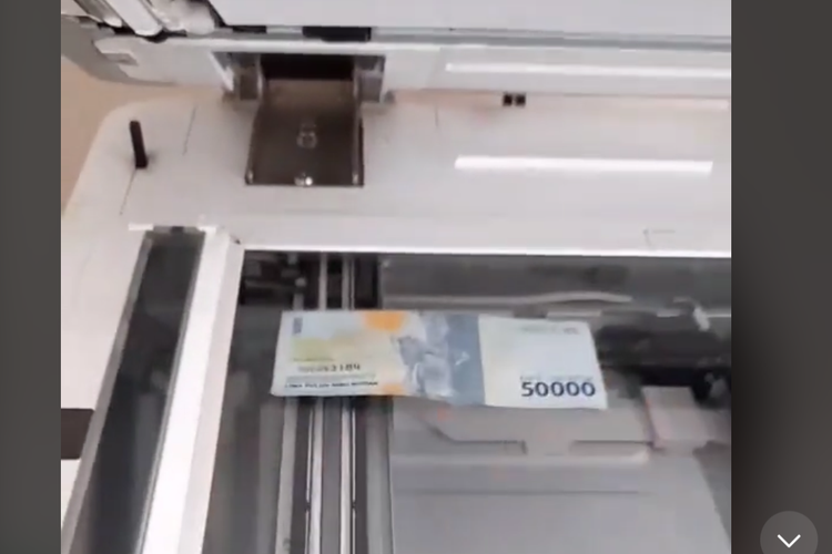 Viral video tiktok fotokopi uang kertas rupiah