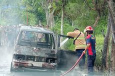 Mobil Terbakar di Gunungkidul, Pengemudi Alami Luka Bakar